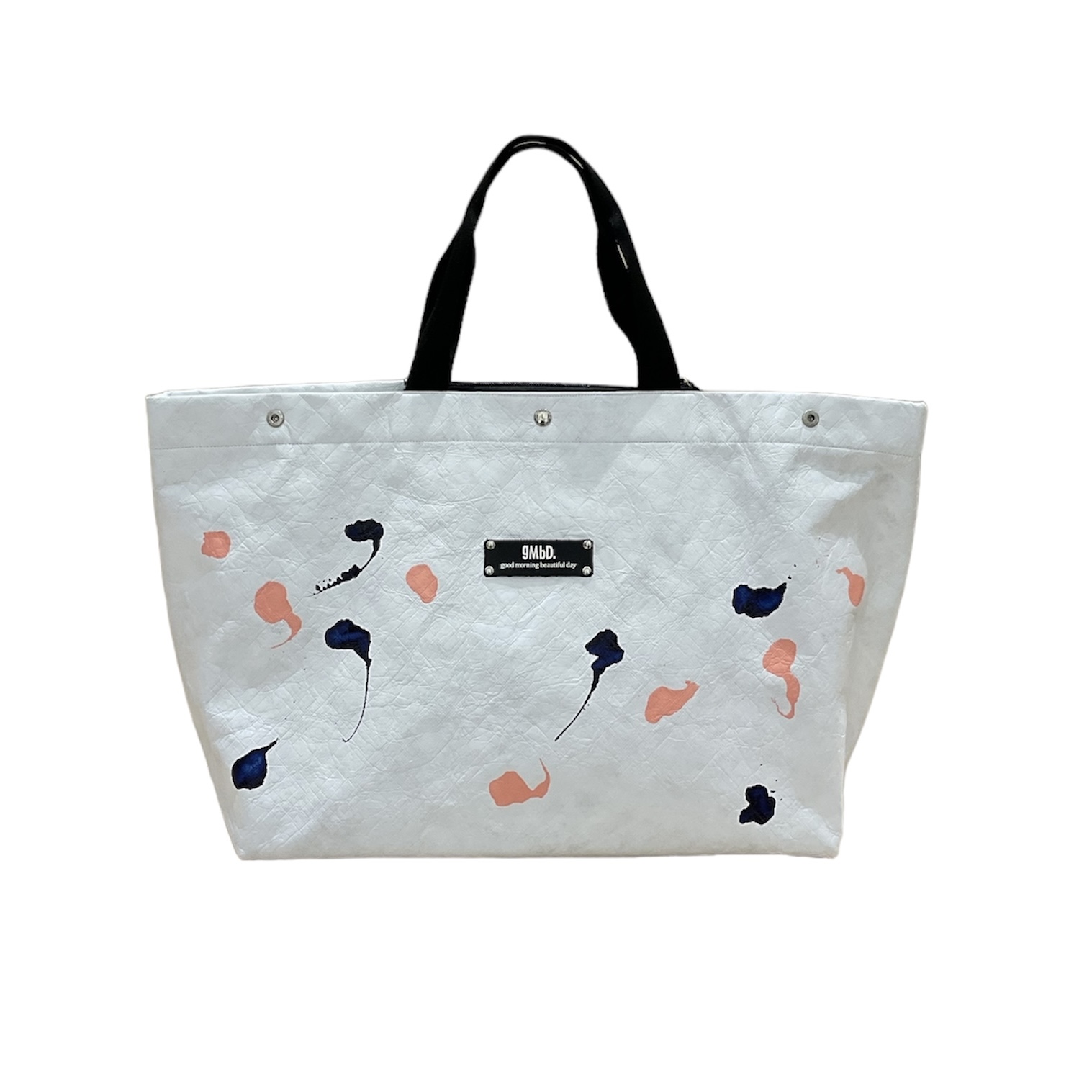 gMbD. Tyvek Ribbon tote L(paint) White