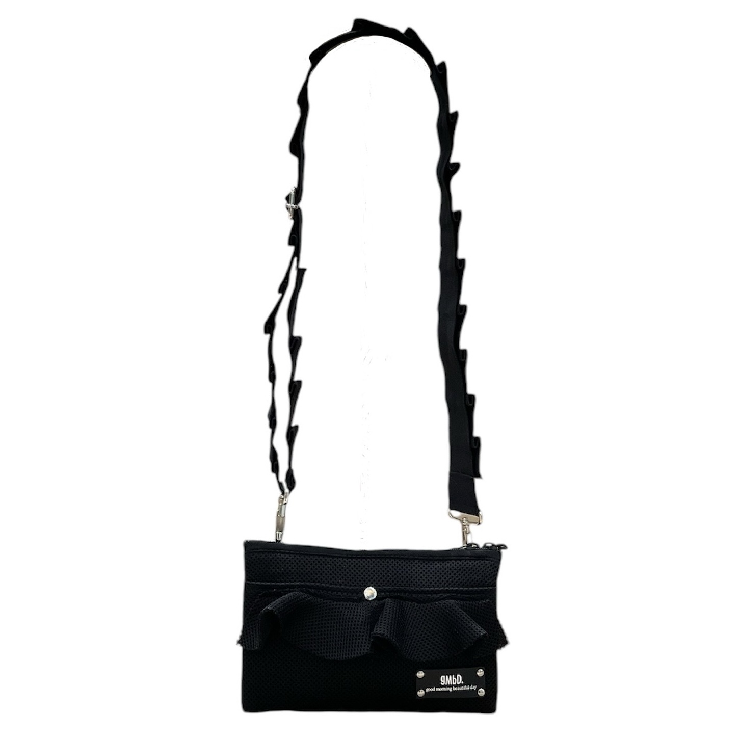 gMbD. Ruffle mini shoulder bag Black