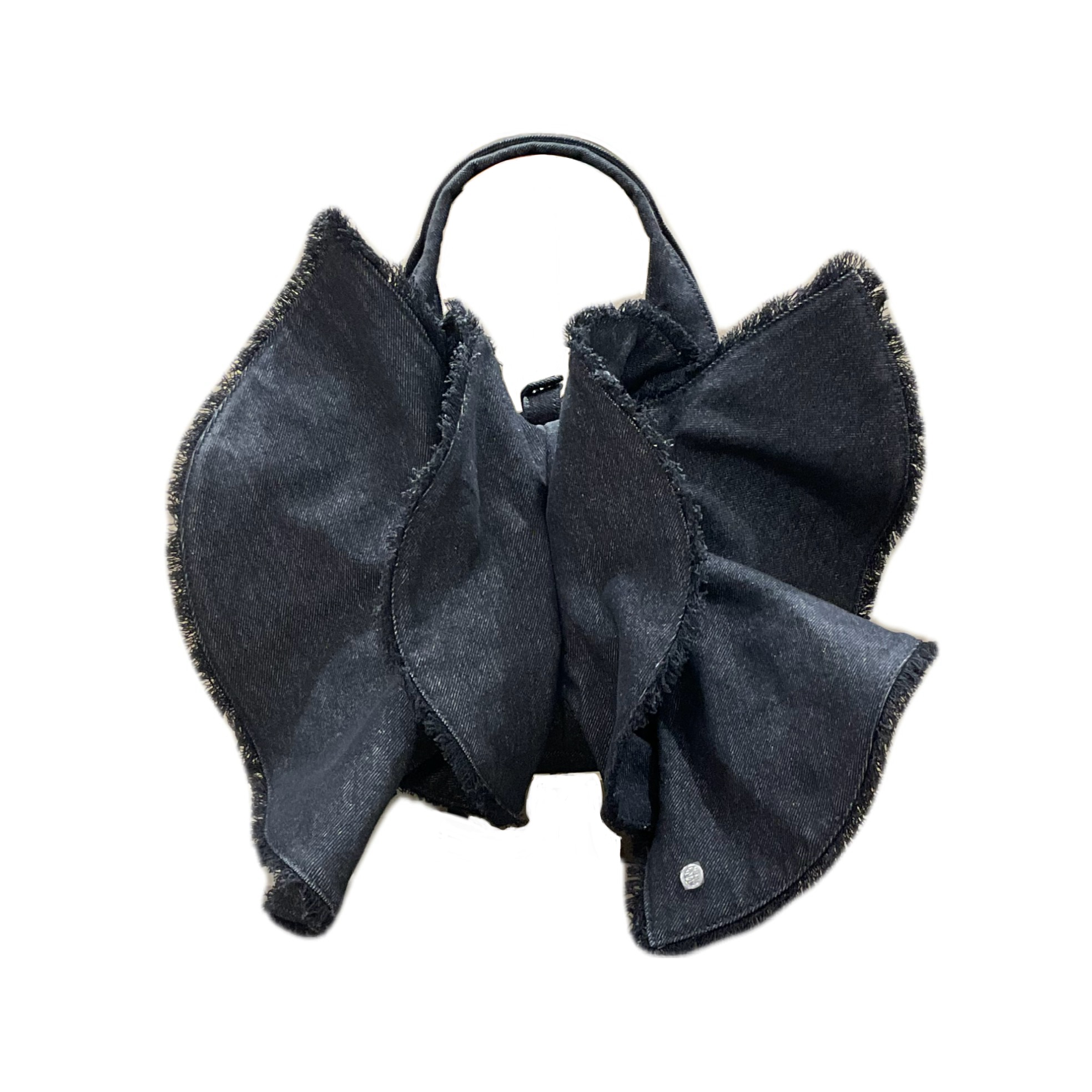 Medele denim frill shoulder bag